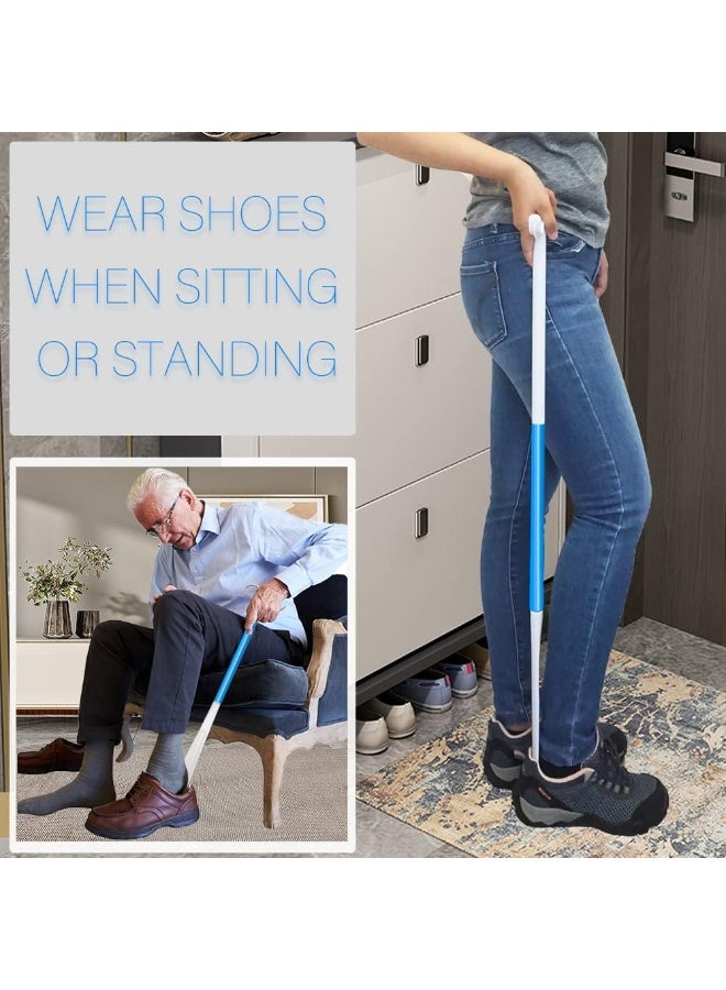 Long Handled Shoe Horn, Dressing Stick, Sock Remover Aid Helper - Versatile, Adjustable Dressing Aid for Shoes, Socks, Shirts, Pants - Long Shoe Horn, Shoe Horn Long Handle for Seniors - Image 2